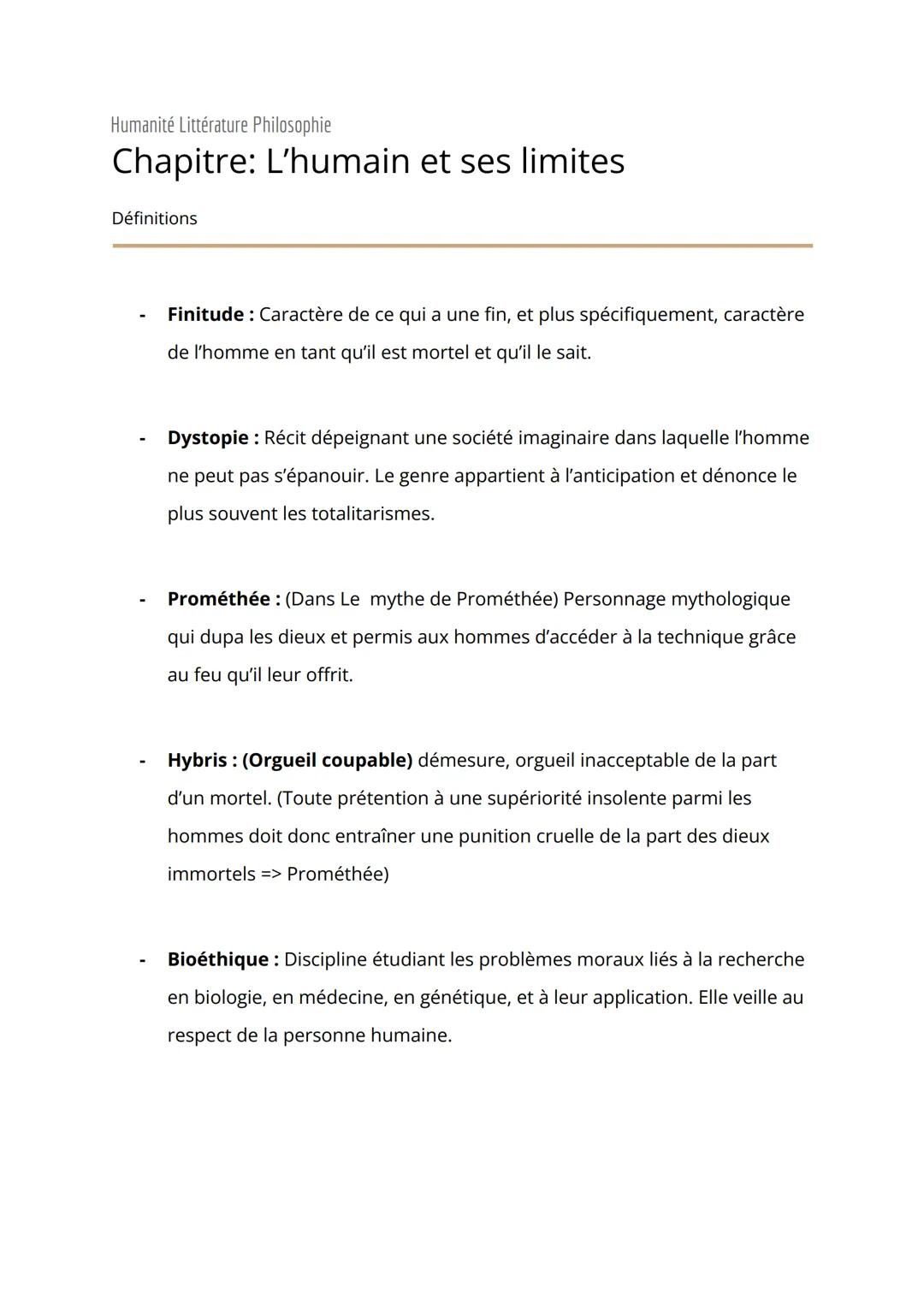Humanité Littérature Philosophie
# Chapitre: Éducation Transmission
## Émancipation
Définitions
- Éducation: Mise en œuvre des moyens de f