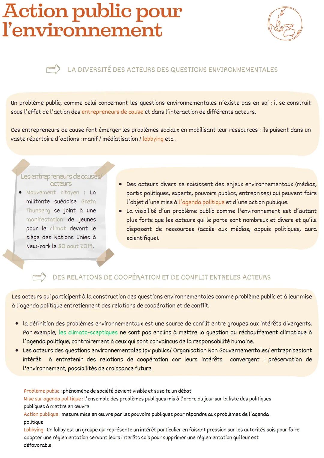 # Action public pour
l'environnement
Introduction/Amorce
D'après le GIEC (= groupe d'experts intergouvernemental sur l'évolution du climat