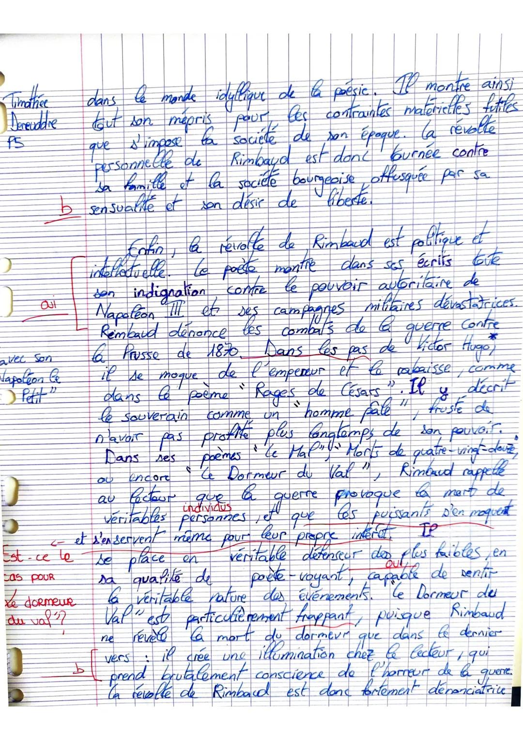 18
Timothée
Derendare
P5
b
1
Français - Dissertation
04/05124
Excellent travail Problématique et plan pertiments
Une bonne connaissance des