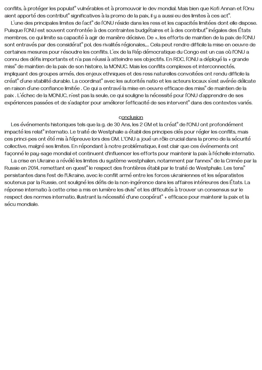 # Les défis de la construction de la paix
axe 2 thème 2
introduction
"La paix est un rêve suspendu". Kofi Annan.
Le conflit de la g. de 3