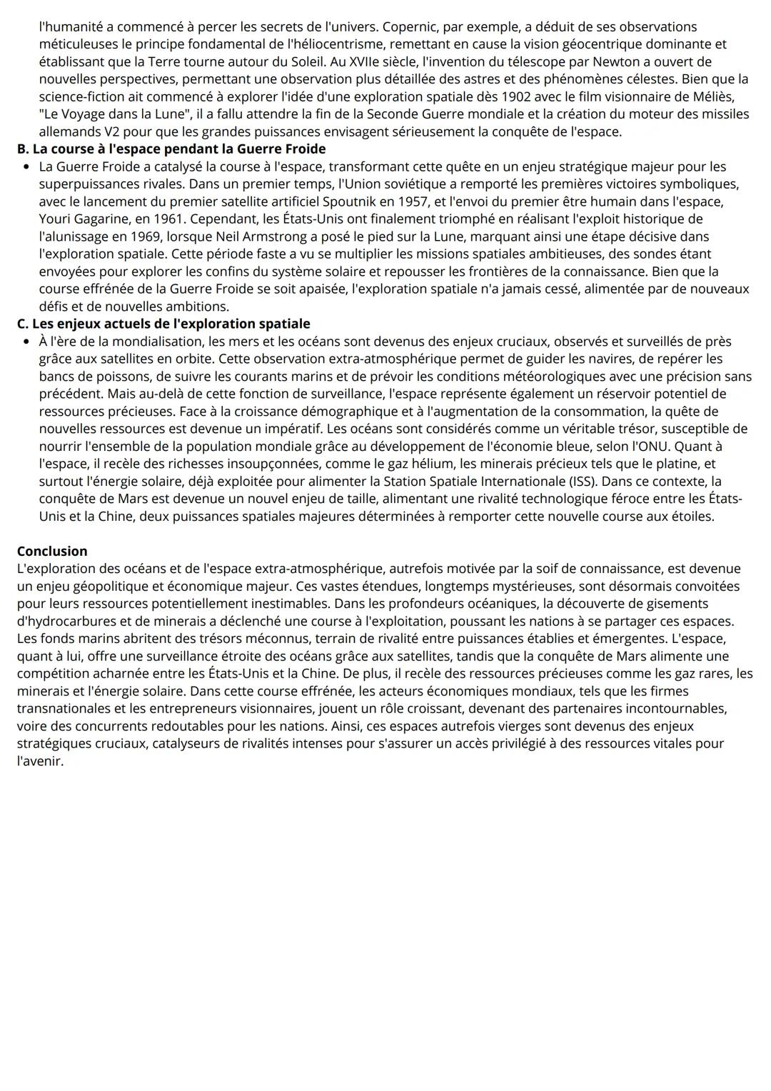 HGGSP 1: DE NOUVEAUX ESPACES DE CONQUÊTE
INTRODUCTION: OCÉAN ET ESPACE, QUELLES SPÉCIFICITÉS ?
Introduction
"Toutes les civilisations devien
