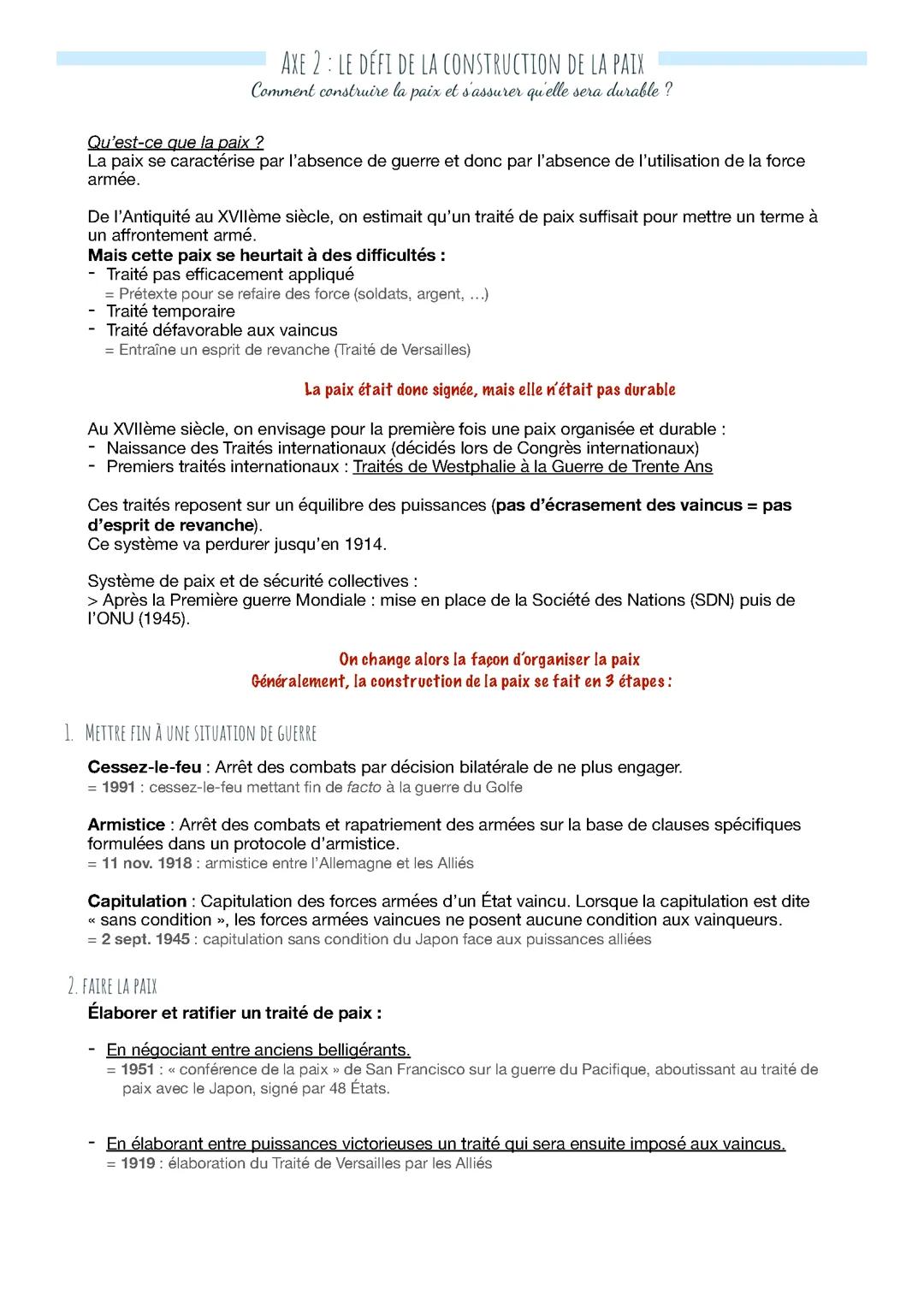 HGGSP Axe 2 : le défi de la construction de la paix