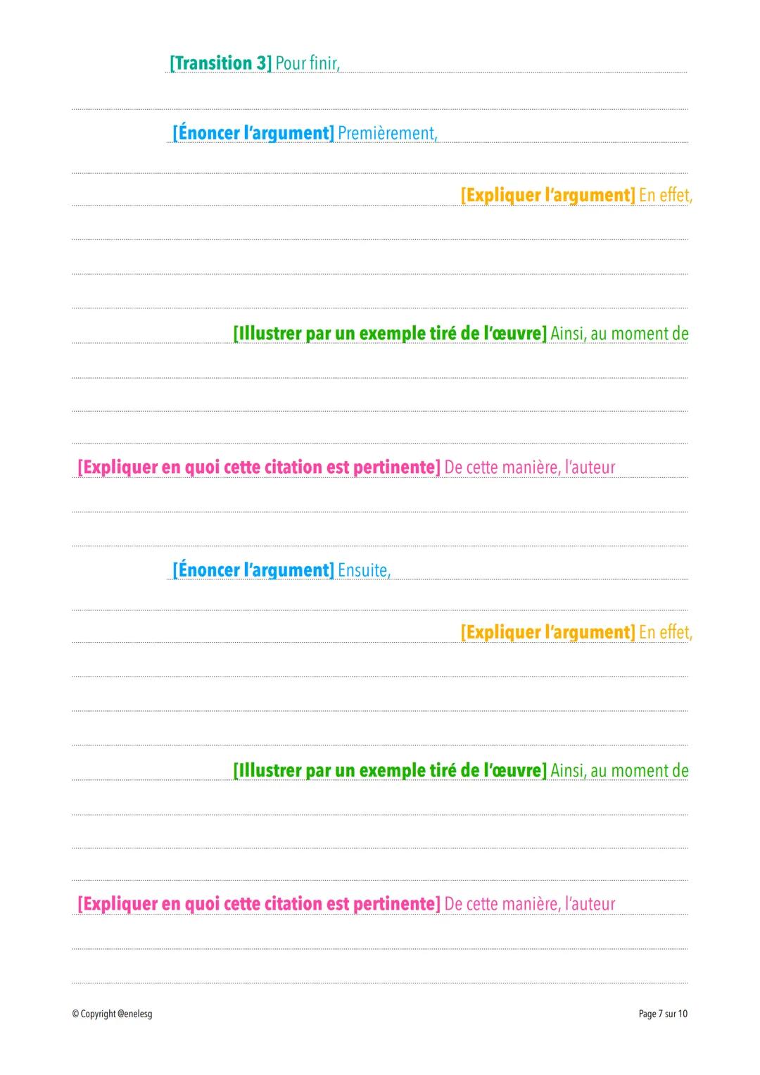 DISSERTATION
EXERCICE
I. ANALYSE DU SUJET & FORMULATION DE LA PROBLÉMATIQUE
1. La première étape est de réécrire le sujet ci-dessous.
EXEMPL