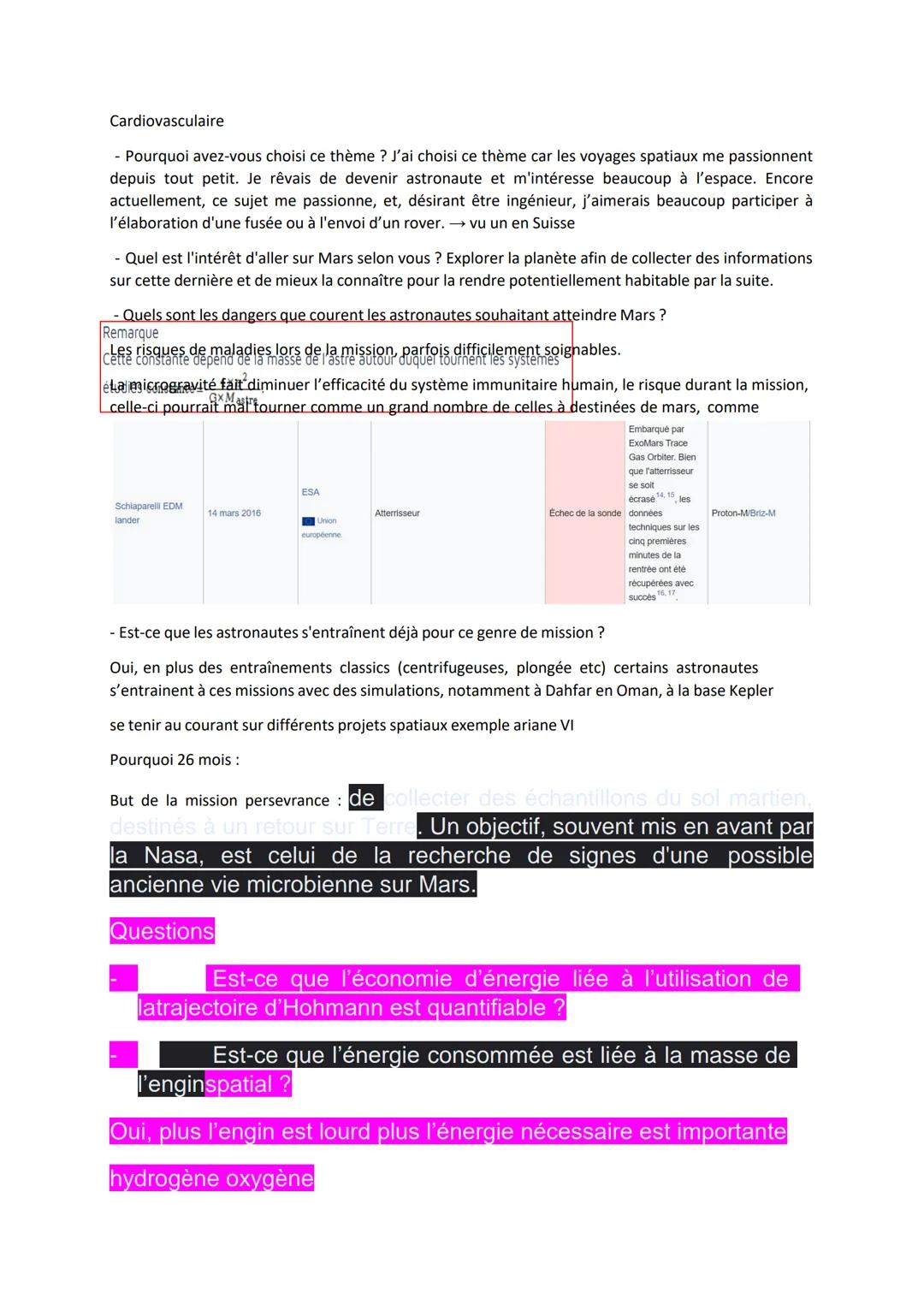 Comment faire un voyage jusque Mars de manière économe ?
I Introduction: contexte et problématique
Mars est une planète qui a intrigué les h
