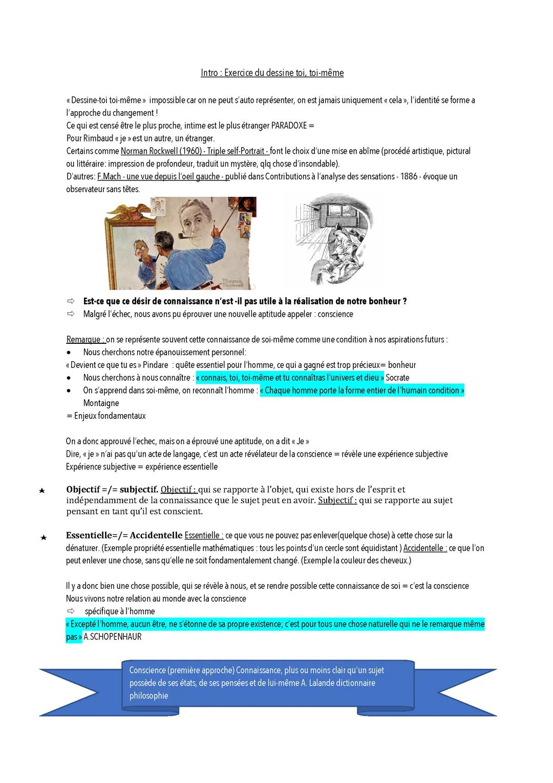 Philosophie la conscience terminale