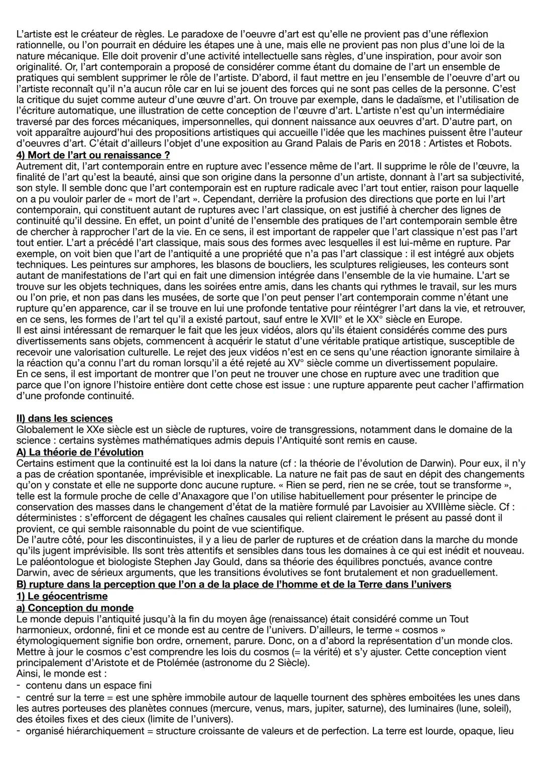 # Création, continuité et rupture
Le titre même de cette << notion >> (l'humanité en question) montre en lui-même toute la perplexité qui c