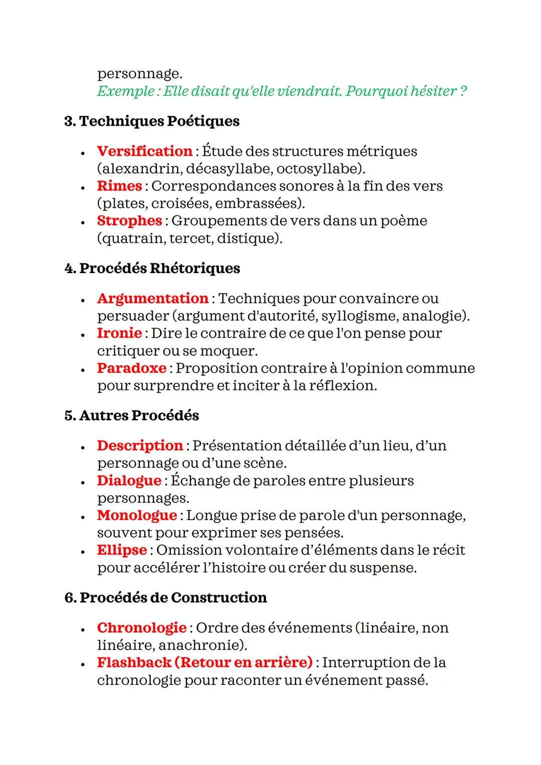 @keekeedebondy
Fiche de Révisions : Les Procédés Littéraires
Les procédés littéraires sont des outils utilisés par les
écrivains pour enrich
