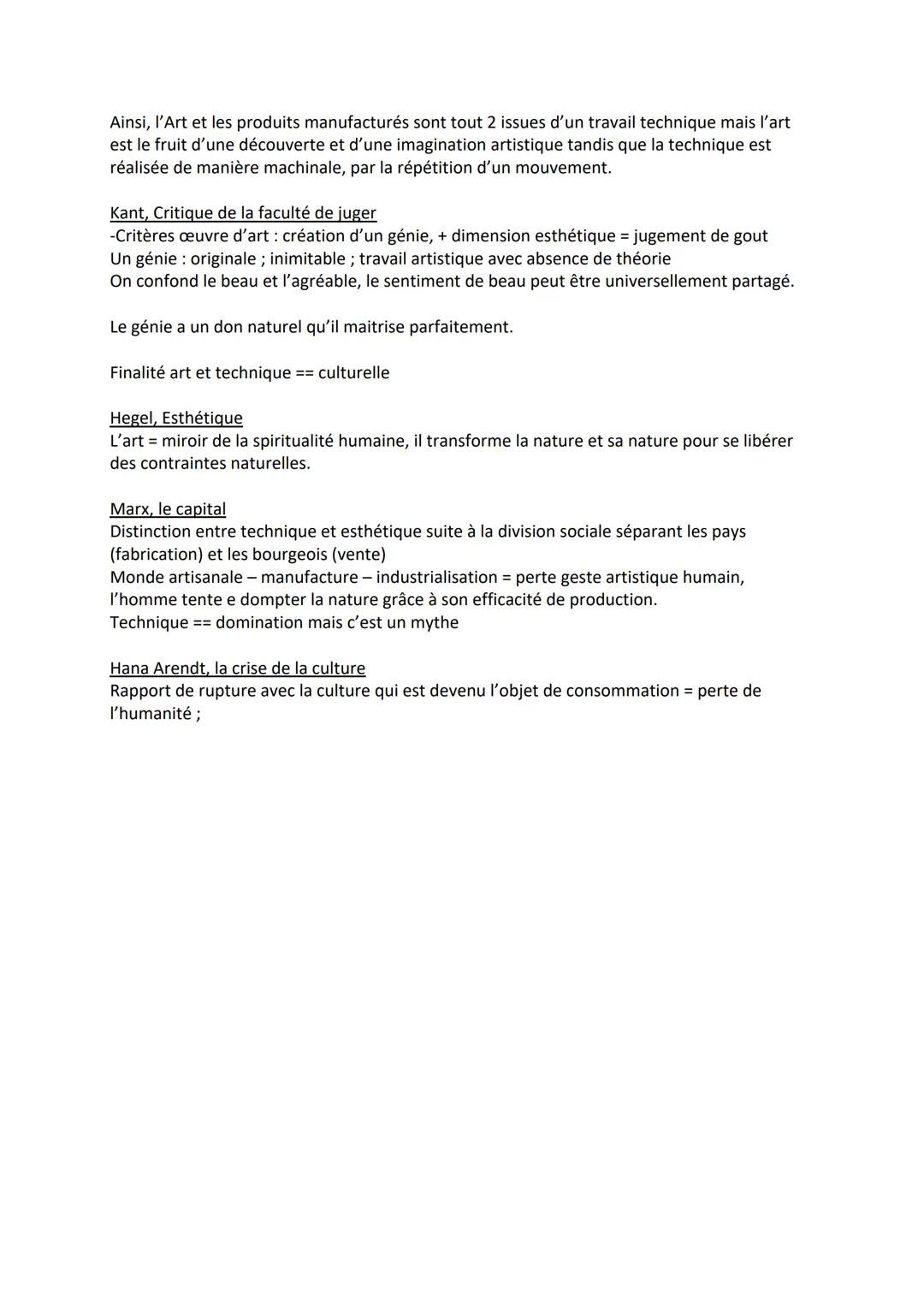 La technique et l'art
Technique: Ensemble de moyens et de procédés pour produire des effets et atteindre un
but utilitaire domaine prosaïque