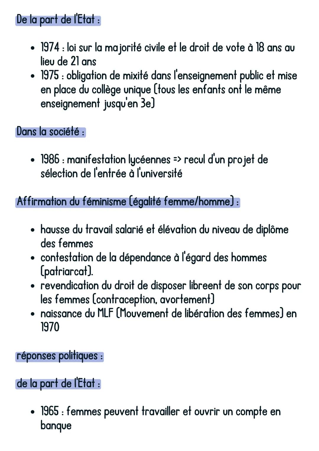 •Histoire
@avoirsonbrevet
Femmes et hommes dans la société
française (1950-1989)
I. Les transformations de la société française (1950-1989)