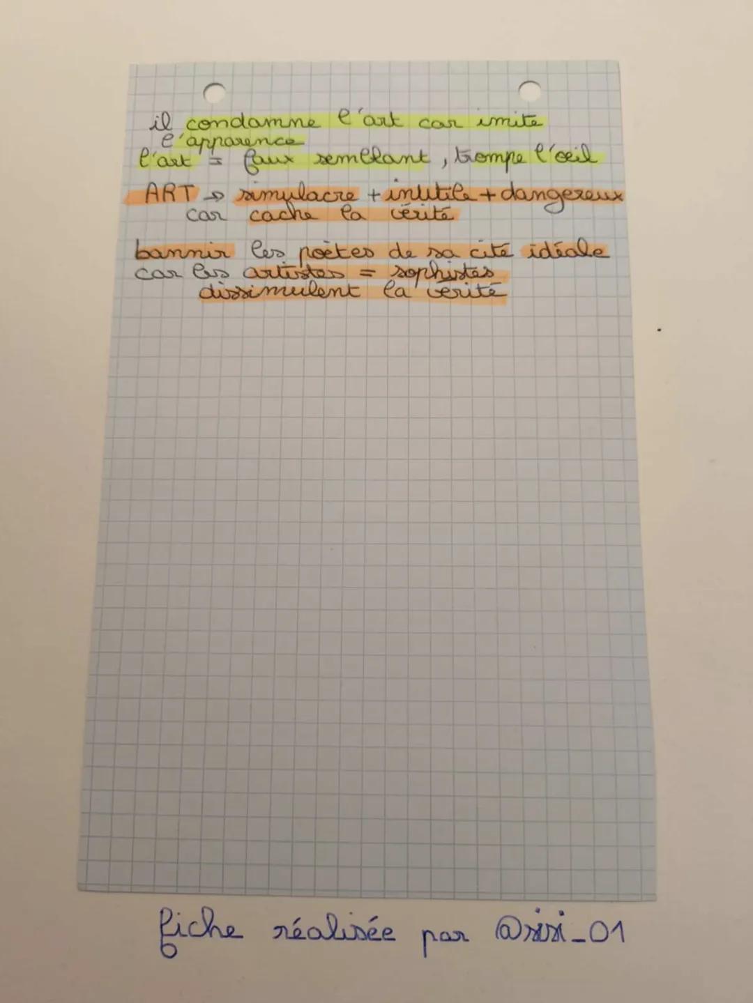 Platon
allégorie de la caverne
XXX
옷
a
le monde intelligible
> les ames contemplent
la
verite
le crai = les idées / formes
» le raile bien,