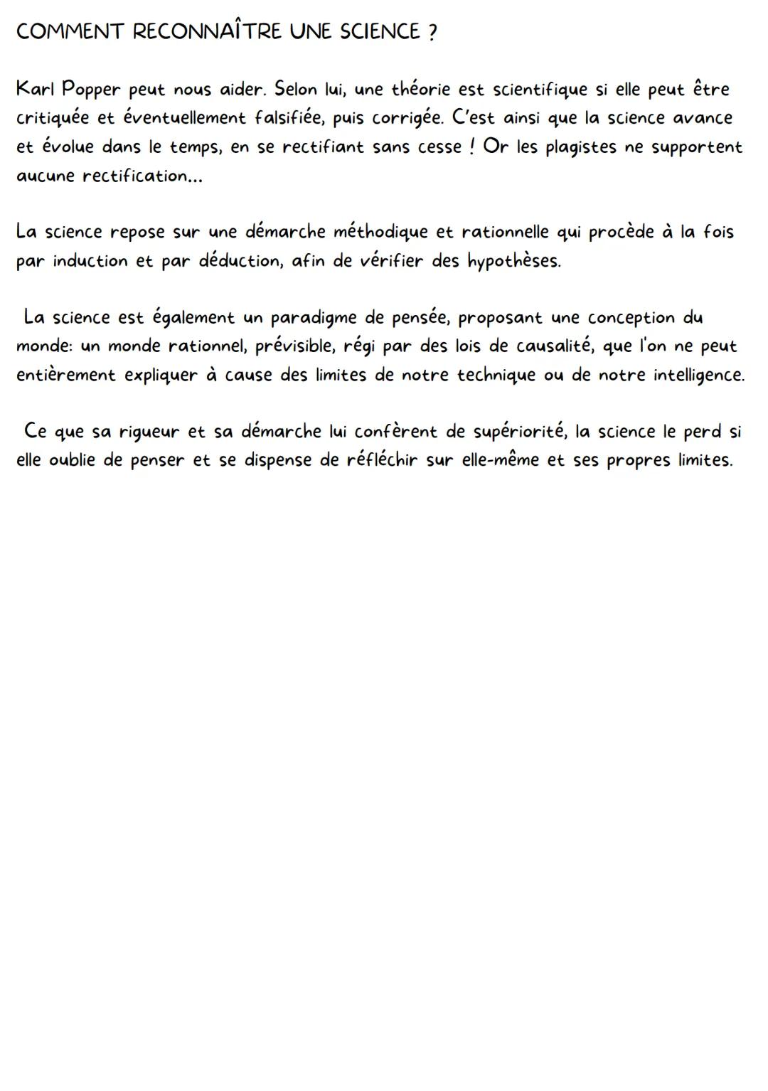 SCIENCE ET SAVOIR
La Science
Comment je peux être sûr de savoir ? C'est le rôle de la science qui signifie
étymologiquement « savoir ». Ce q