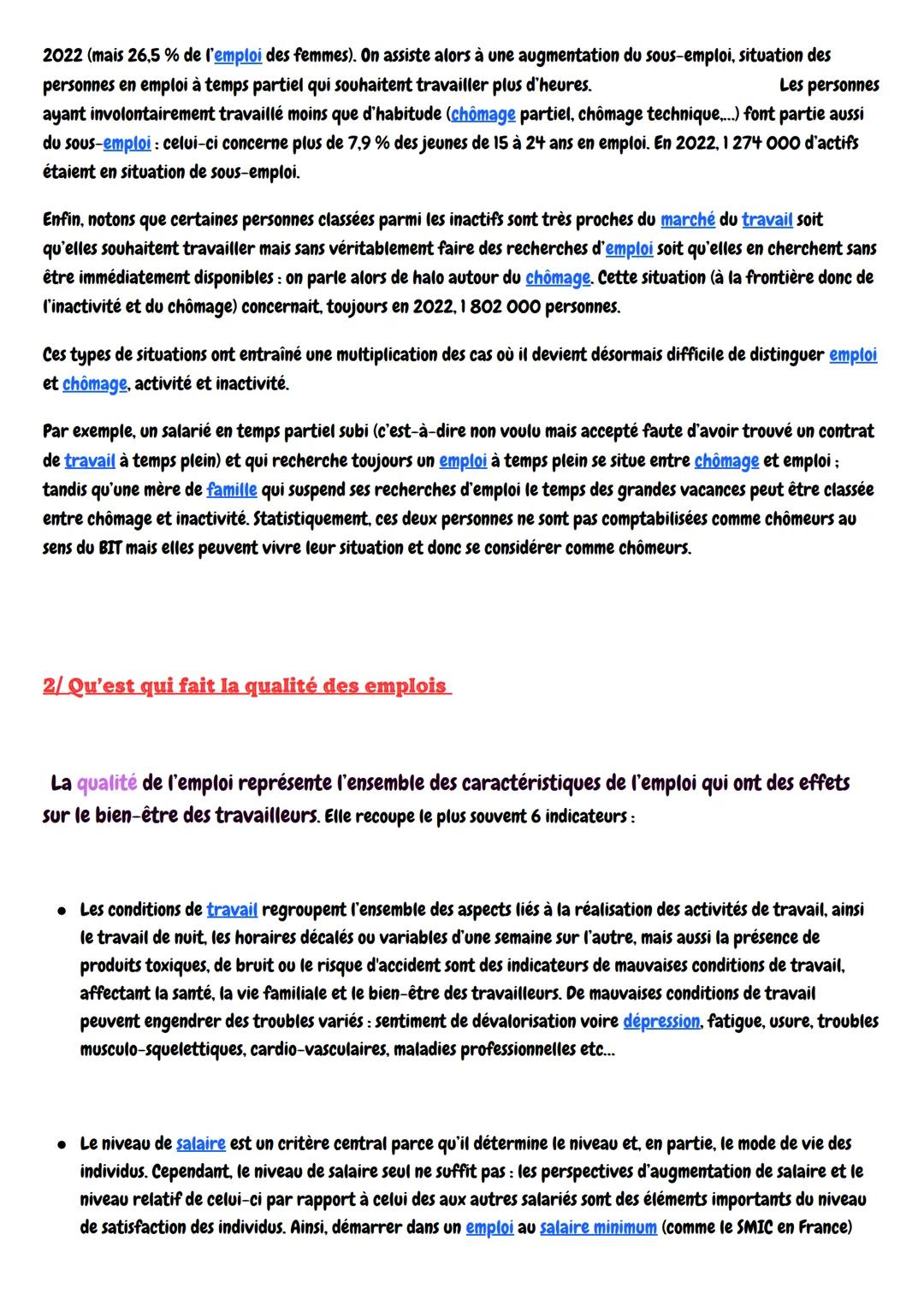 LOREM IPSUM
Ses:
Quiles mutations du travail et de l'emploi ?
1/ Du travail à l'emploi de quoi parle - t-on ?
A) Travail, emploi et activité