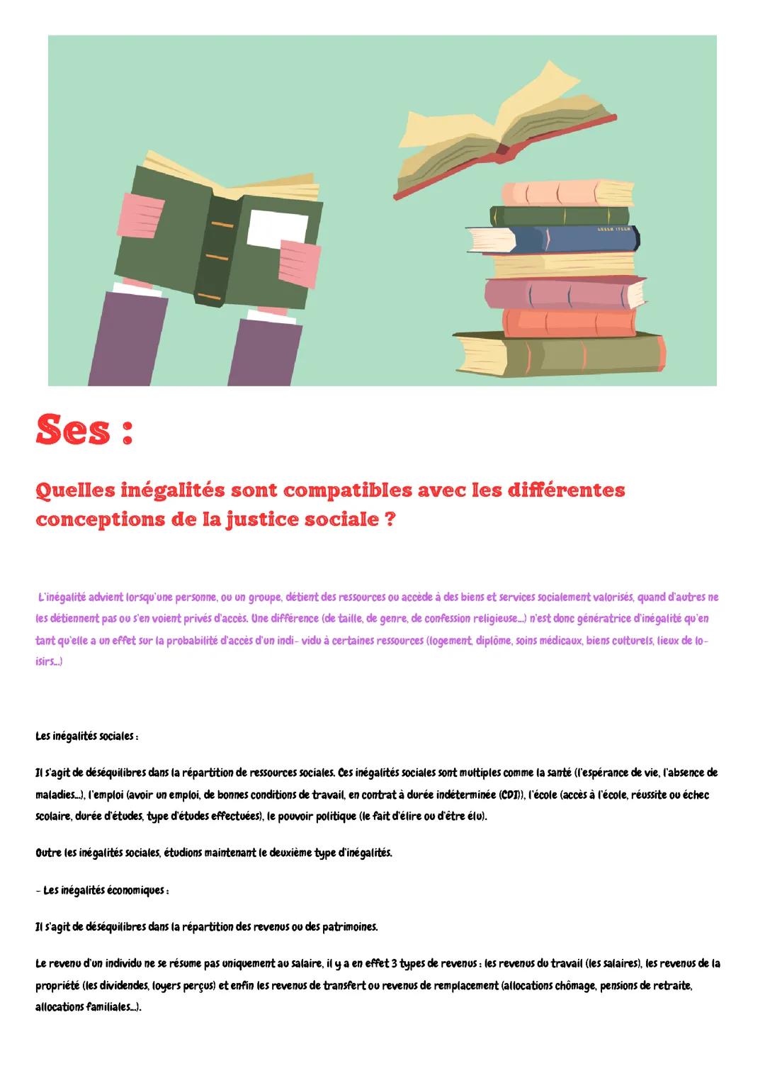 Quelles inégalités sont compatibles avec les différentes conceptions de la justice sociale ?