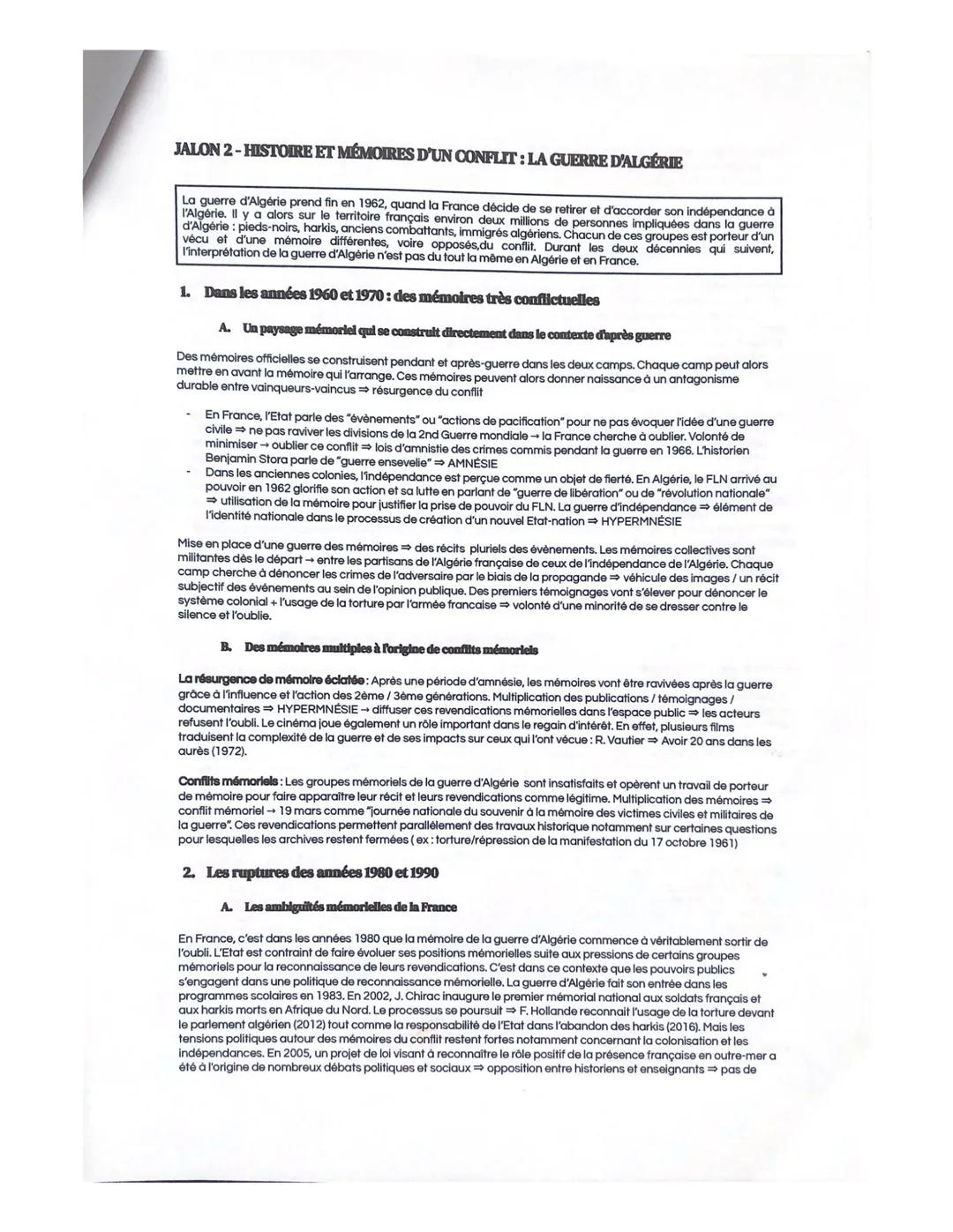 THÈME 3: HISTOIRE ET MÉMOIRES
Structure du
cours
Introduction
Qu'est ce que la mémoire?
→ Qu'est ce que l'histoire ?
1. Histoire et mémoire