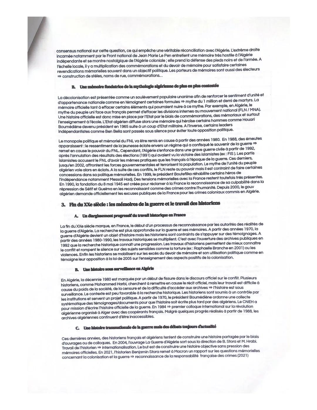 THÈME 3: HISTOIRE ET MÉMOIRES
Structure du
cours
Introduction
Qu'est ce que la mémoire?
→ Qu'est ce que l'histoire ?
1. Histoire et mémoire
