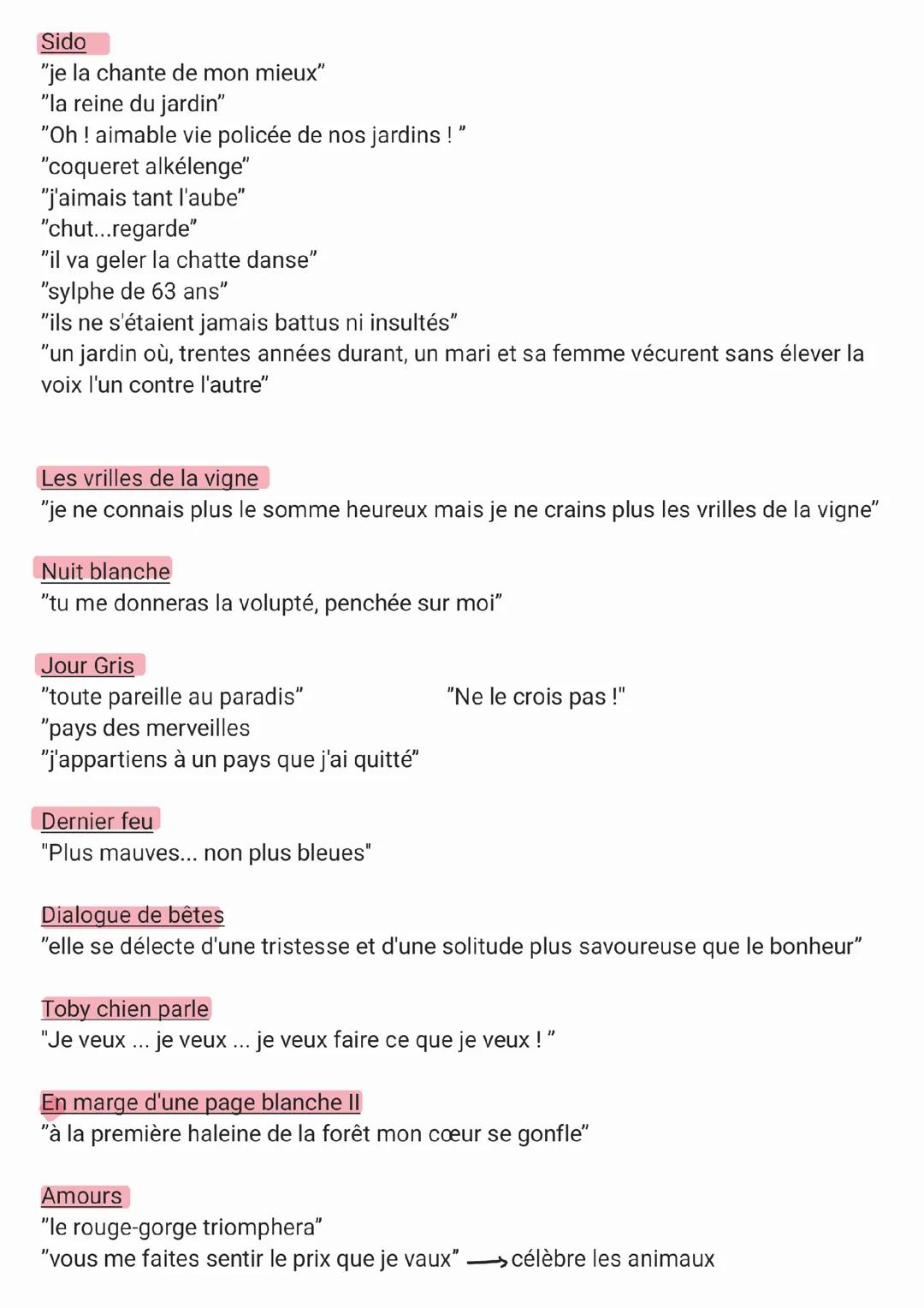 fiche citation sur sido et les vrilles de la vigne