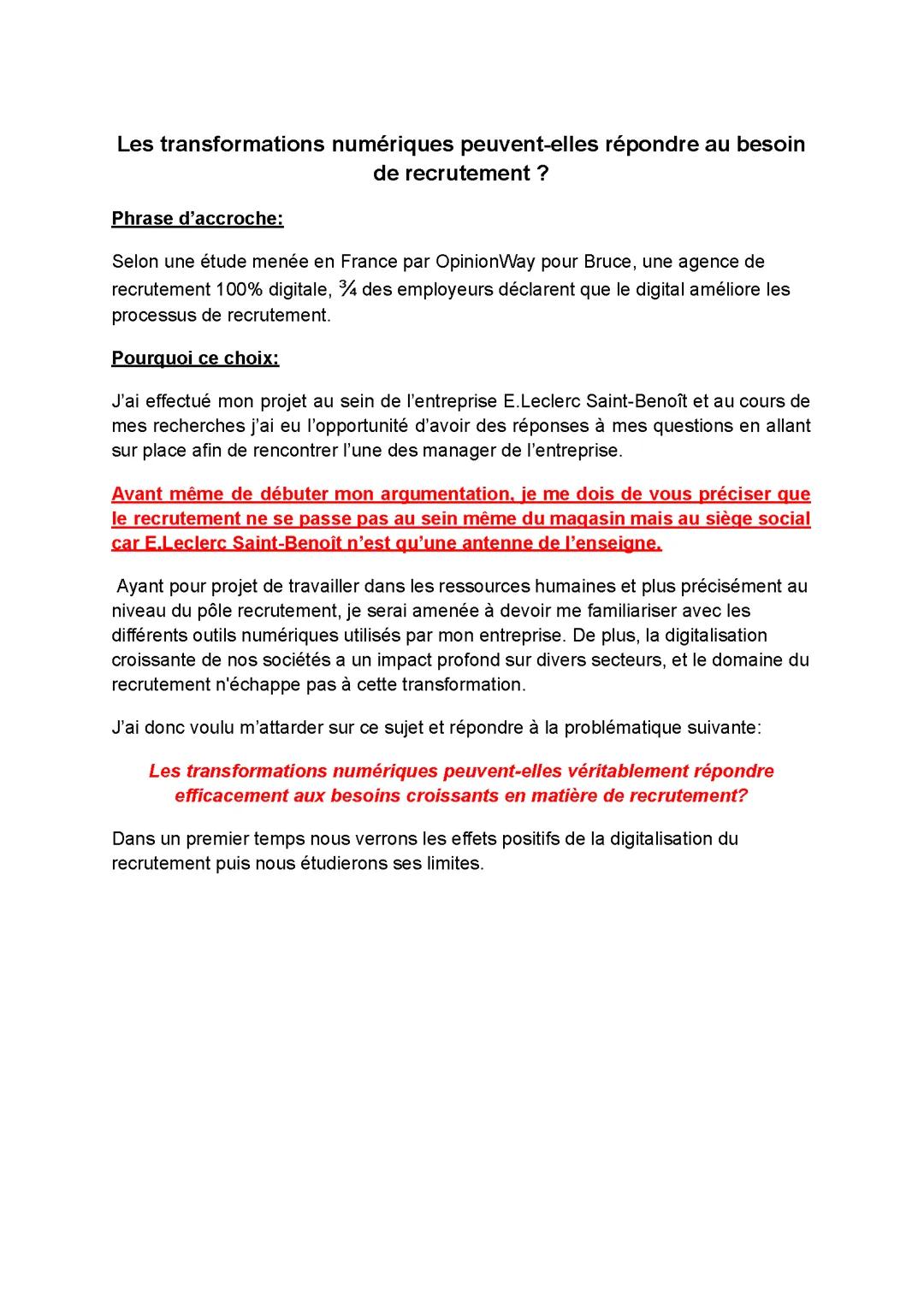 Sujet grand oral STMG spé ressources humaines