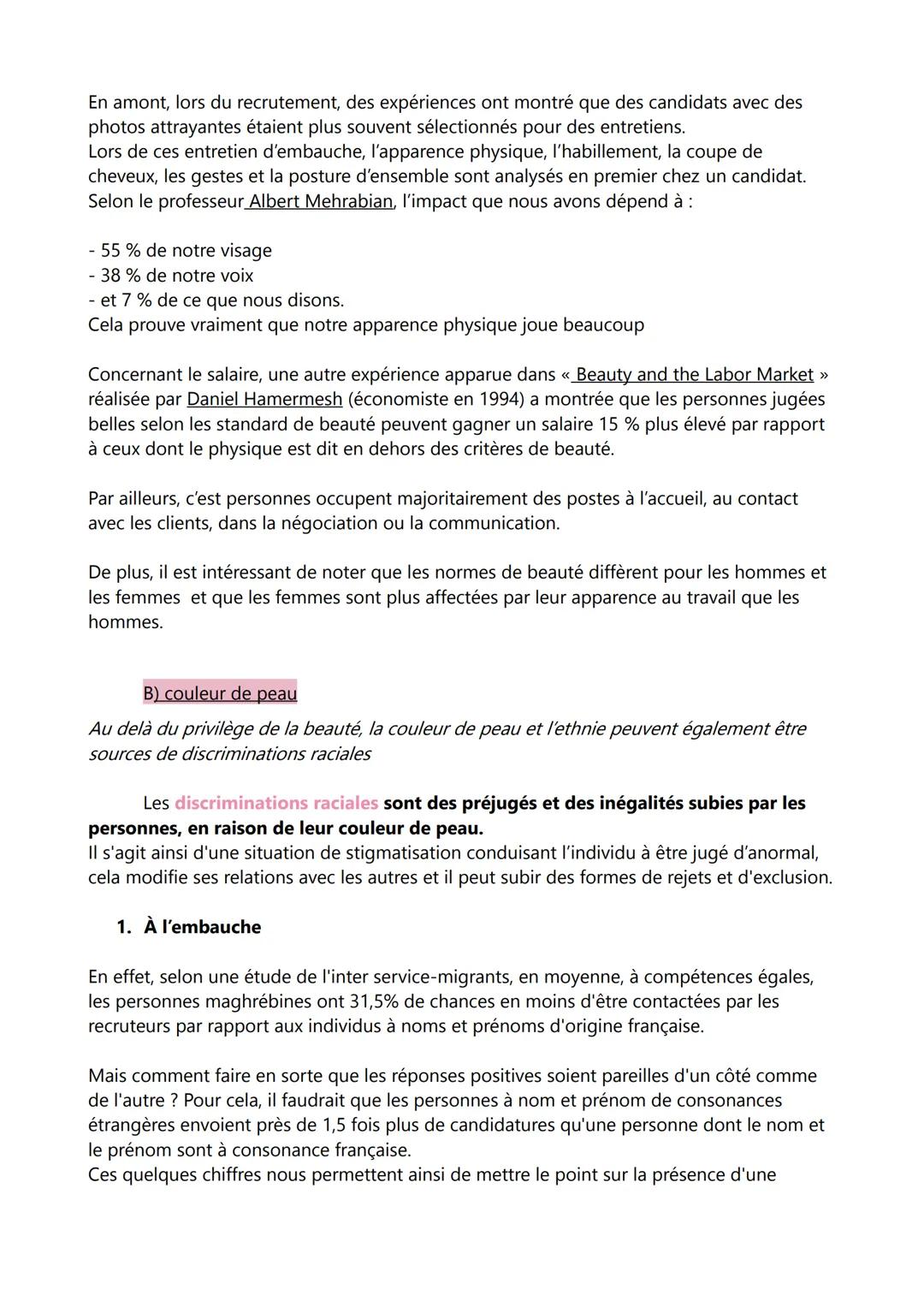 # EN QUOI L'APPARENCE PEUT-ELLE ÊTRE UN FACTEUR D'INEGALITES CHEZ LES INDIVIDUS?
Imaginez deux personnes avec les mêmes qualifications, la