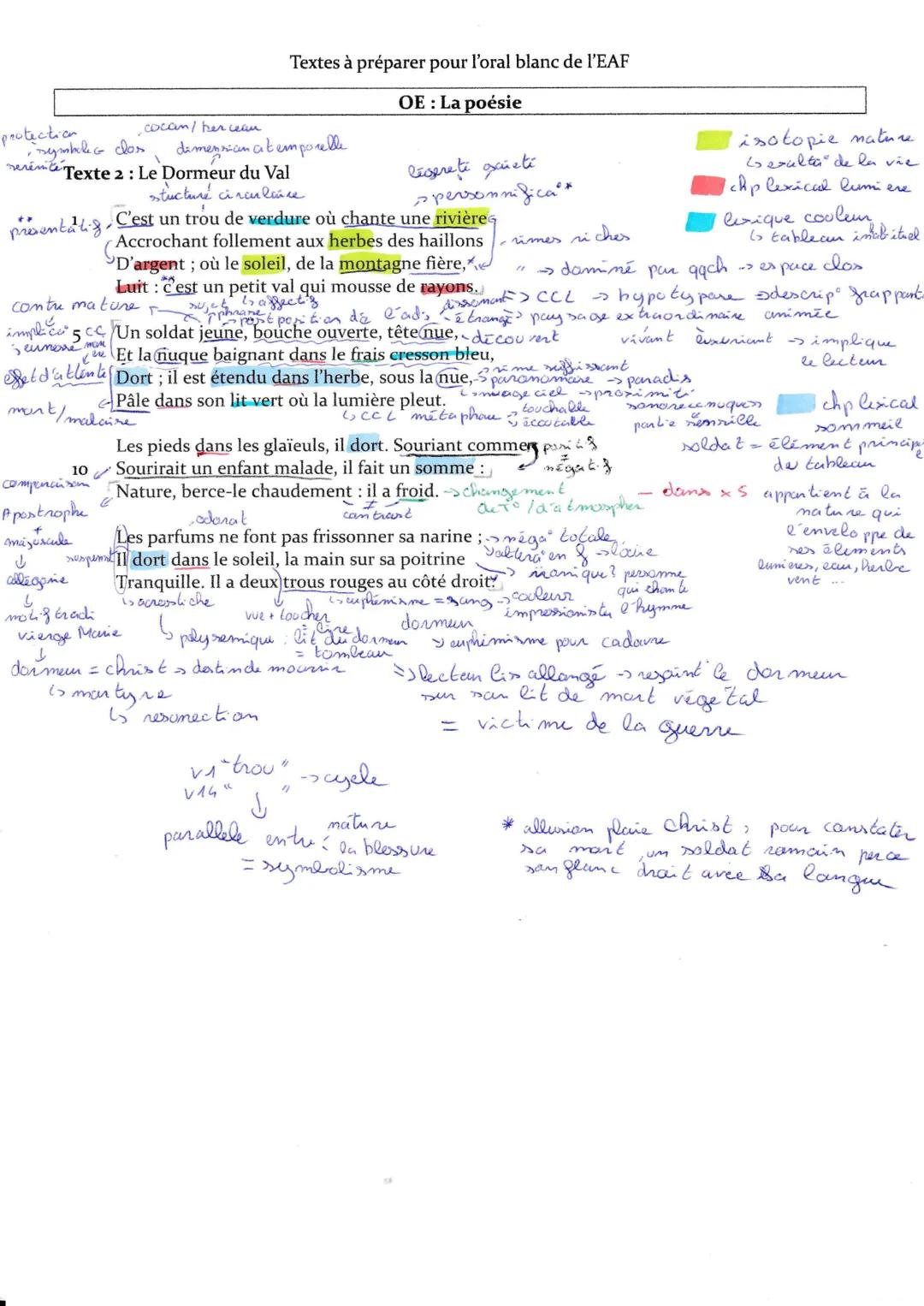 # LE Dormeur du Val
Intro:
cle dormeur du val» est un somet écup
pon Rimbaud en Octobre 1870, appartenant au
ec Second cahiers. Ce poème e