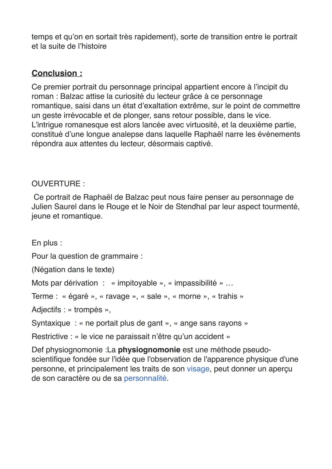 BAC 15 - Portrait de Raphaël (1151 a 190 p 21-22)
Intro:
Ce texte est extrait de La Peau de chagrin, écrit par Balzac en 1830. Balzac est un