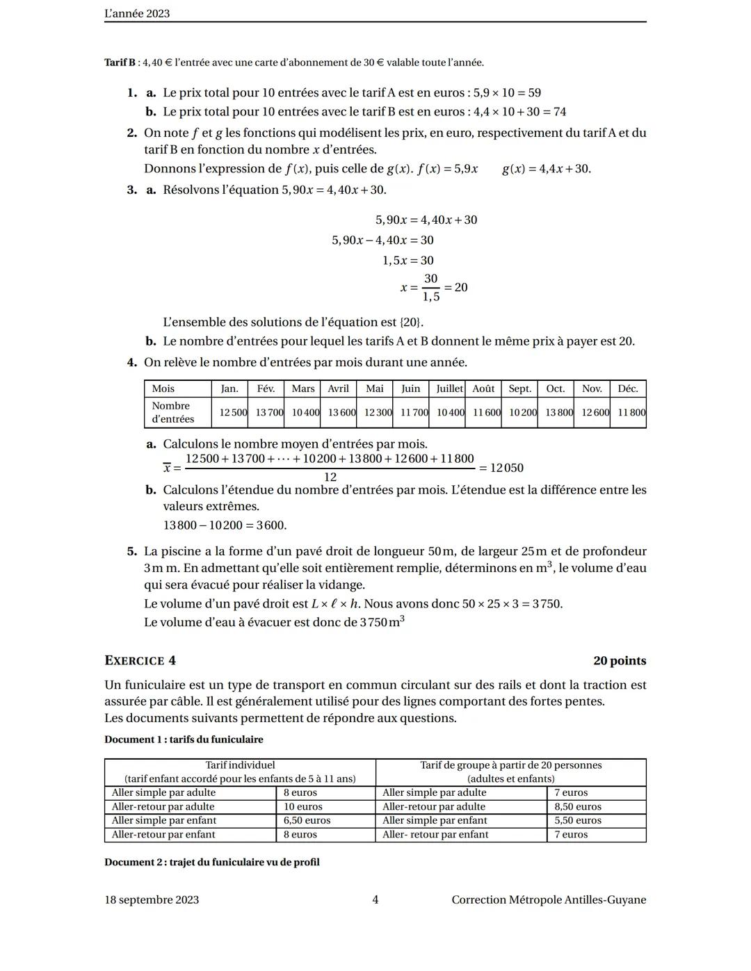 Diplôme national du Brevet
Métropole Antilles-Guyane 18 septembre 2023
Durée: 2 heures
Indications portant sur l'ensemble du sujet.
Toutes l