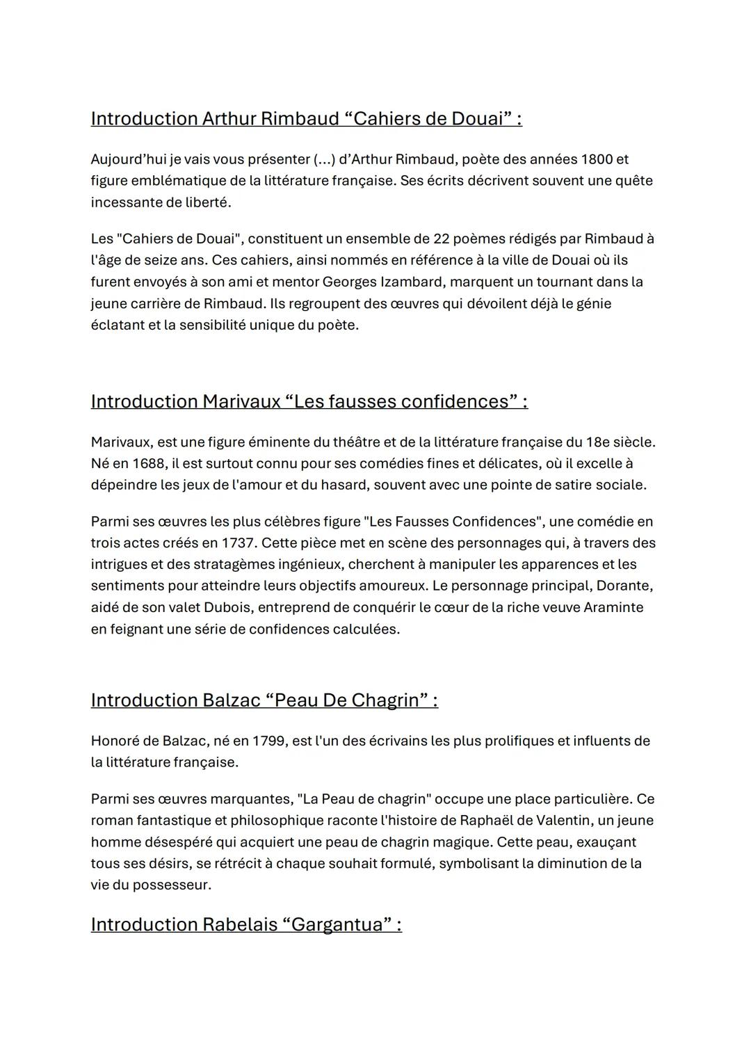 Diverse Intro Bac de français