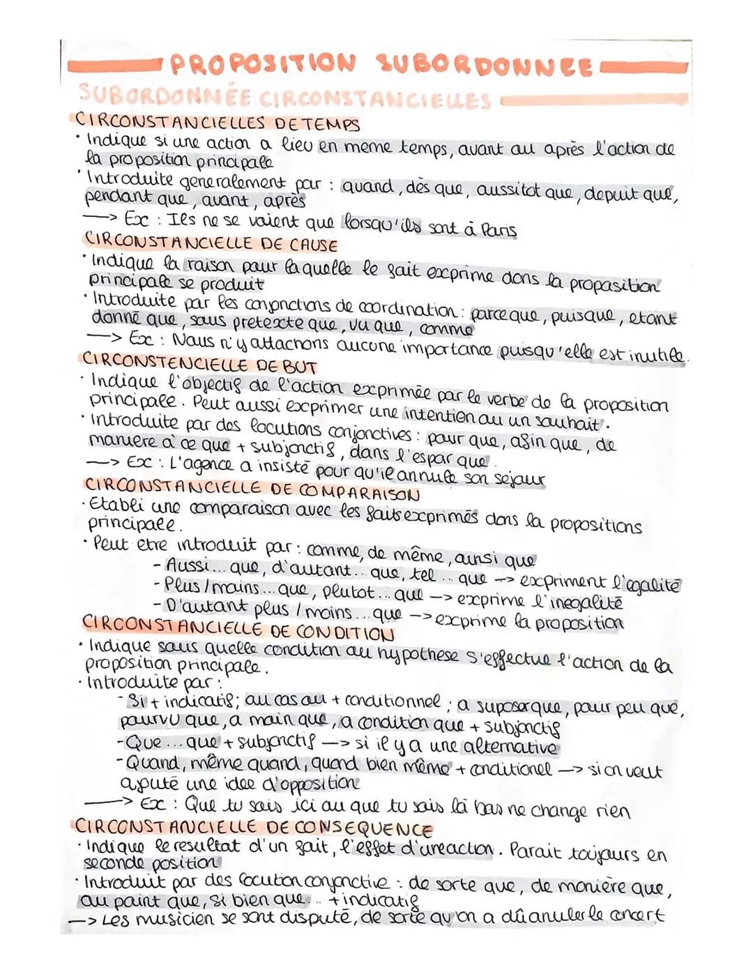 PROPOSITION SUBORDONNEE
SUBORDONNEE CIRCONSTANCIEUES
CIRCONSTANCIELLES DE TEMPS
Indique si une action a lieu en meme temps, avant all après