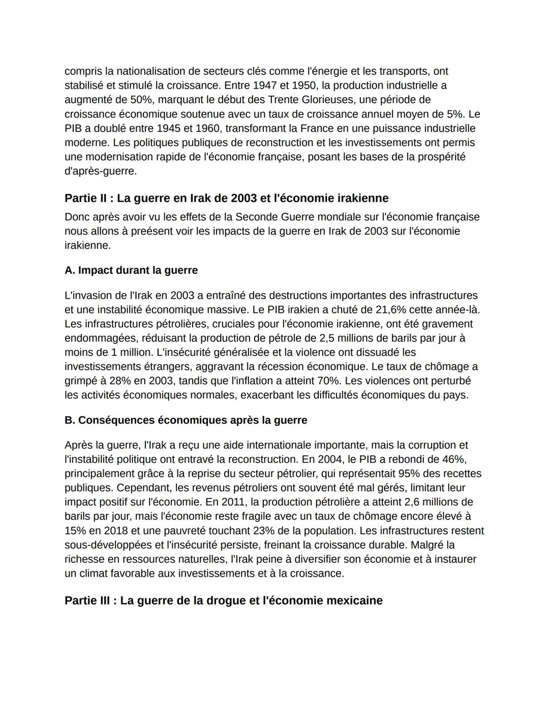 # Sujet de Grand Oral: La guerre influence-t-elle la
croissance économique d'un pays ?
Introduction
"L'argent est le nerf de la guerre", d