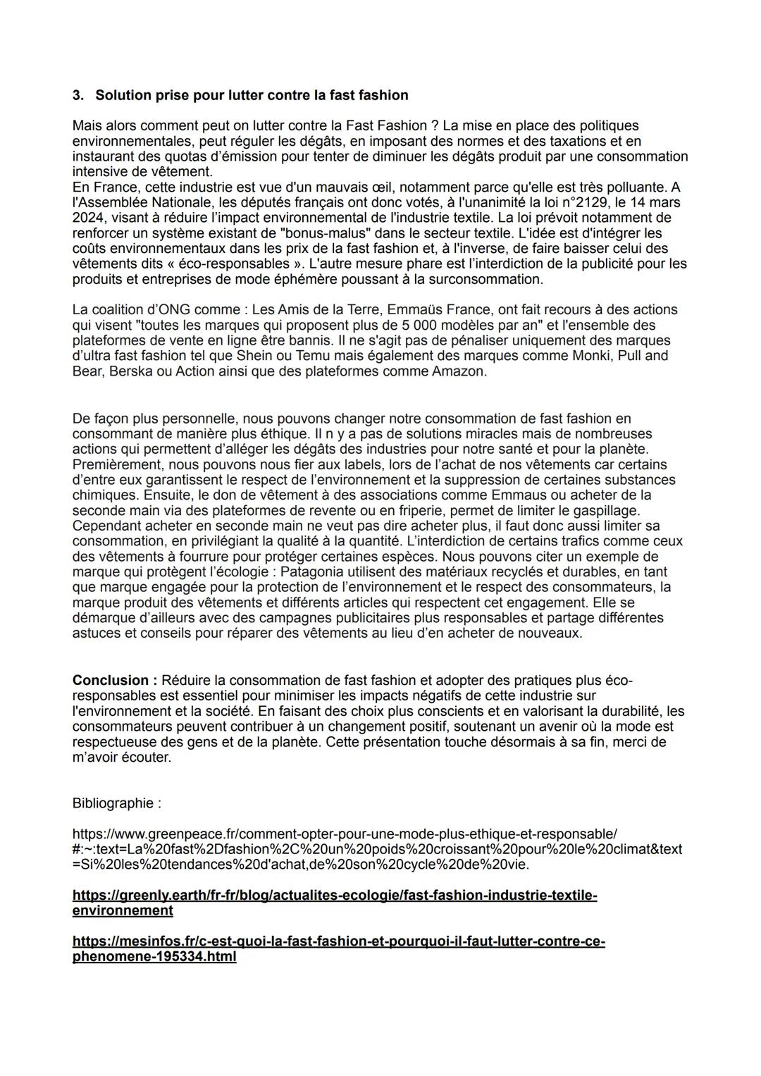 L'IMPACT DU PRET A PORTER SUR
L'ENVIRONNEMENT ET LE PLAN
SOCIAL.
Quel est l'impact social et environnemental de la fast fashion, quelles alt