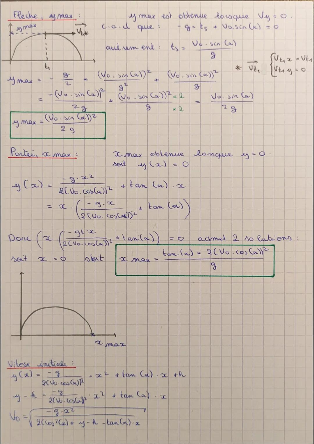 # Mouvement dans un champ uniforme:
Houvement l' un système dans un champ de pesanteur uniforme:
at=os:
$ \begin{cases} x_0=0 \\ y_0=0 \e