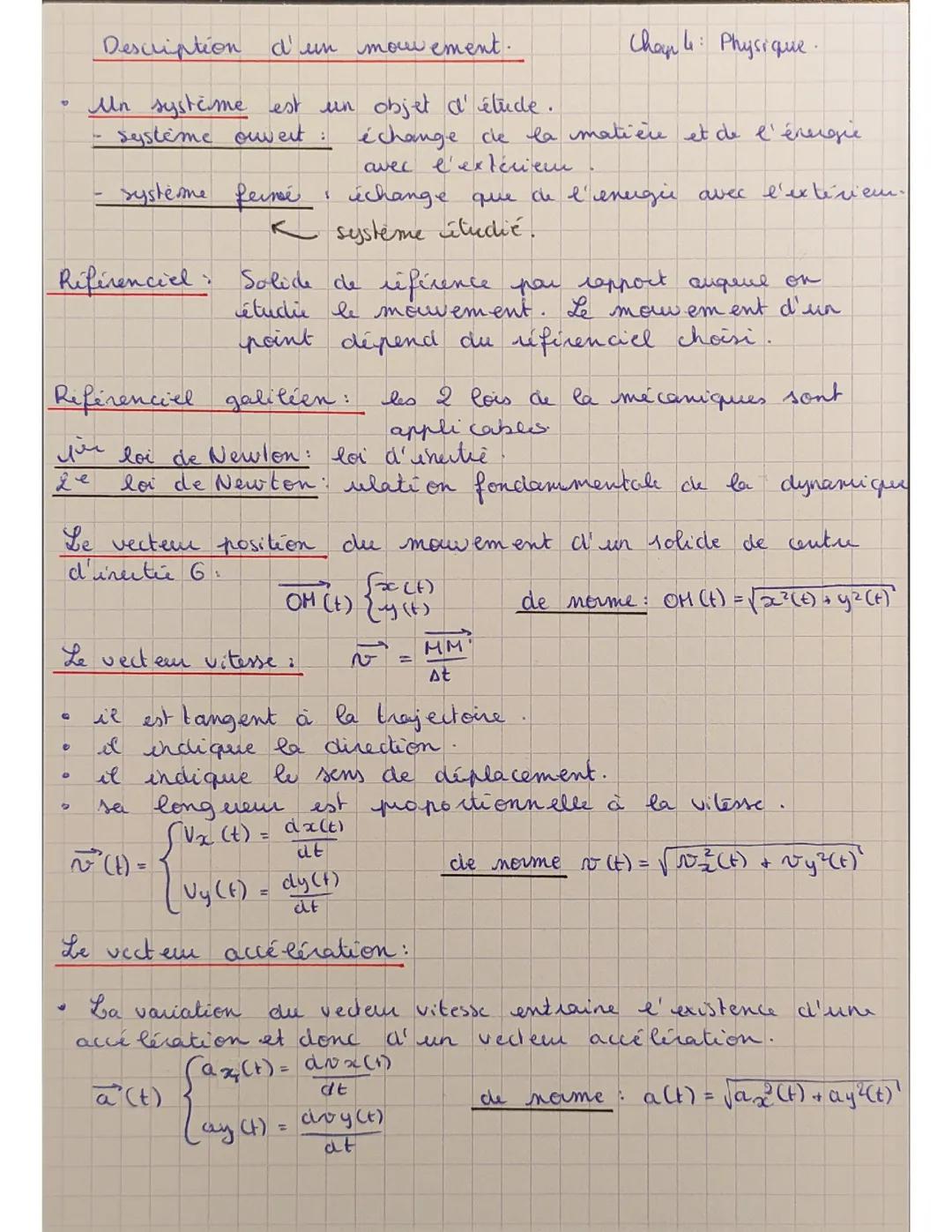 Description d'un mouvement