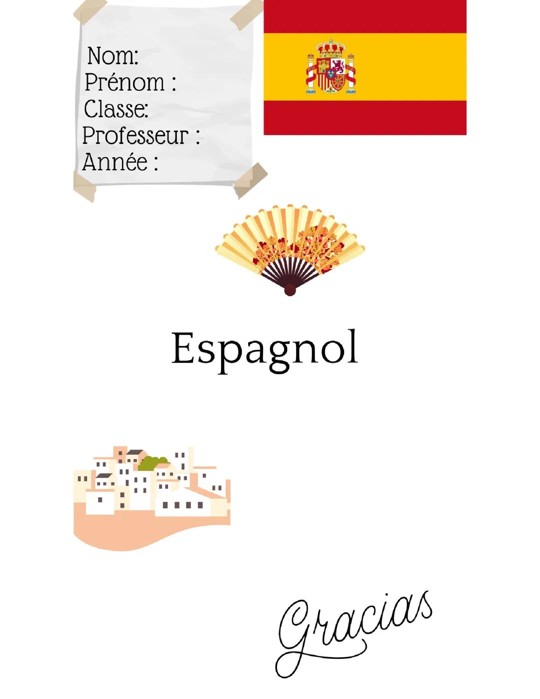 Page de garde pour l'espagnol