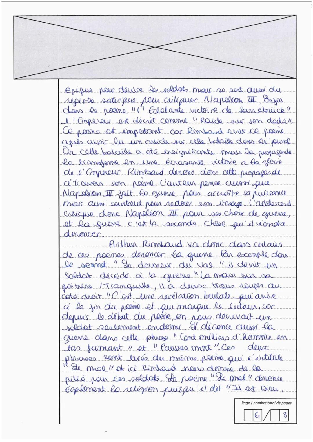 Ribers gale
REPUBLIQUE FRANÇAISE
MINISTÈRE
DE L'ÉDUCATION
NATIONALE
COPIE
ÉPREUVES ANTICIPÉES DU
BACCALAURÉAT
Copie
Nombre de page(s)
8
Nota