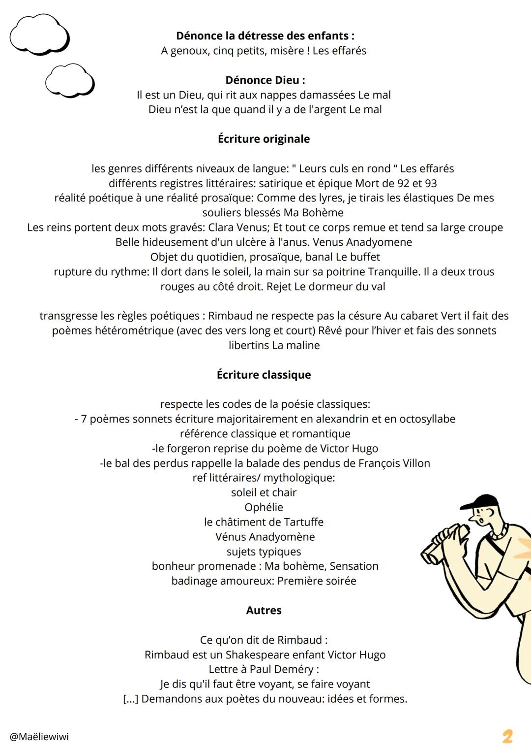 Citations Les Cahiers
de Douai
Émancipation de voyage
Depuis huit jours, j'avais déchiré mes bottines Aux cailloux des chemins. J'entrais à