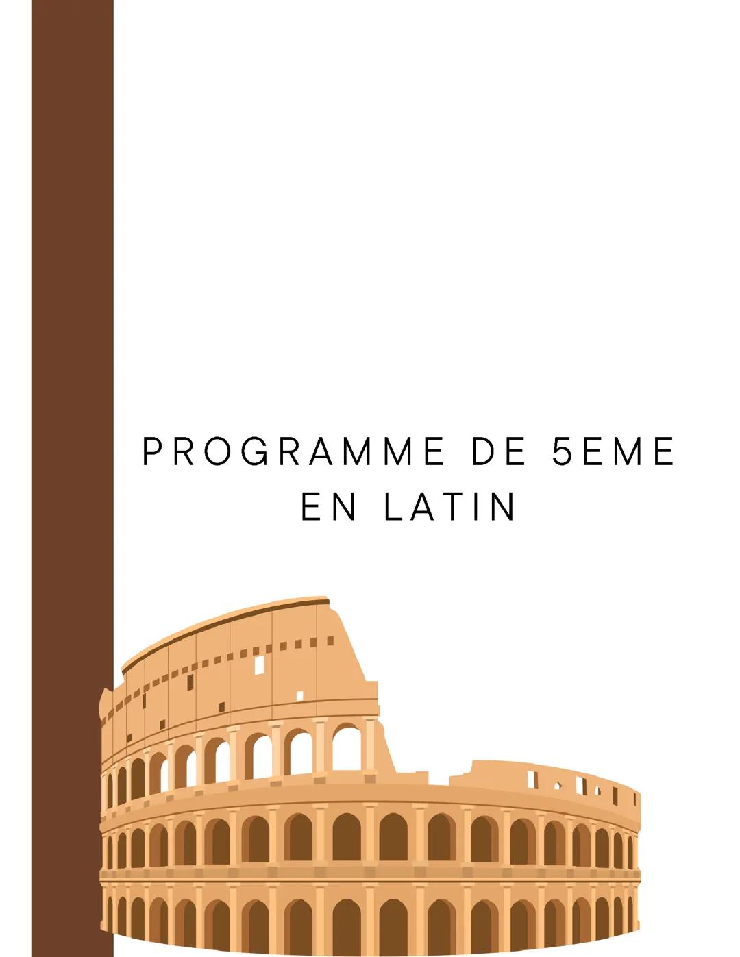 Programme de 5eme en latin - alyssia_study