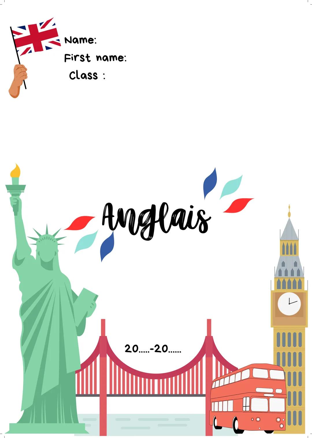 Name:
First name:
Class:
Anglais
20.....-20.......