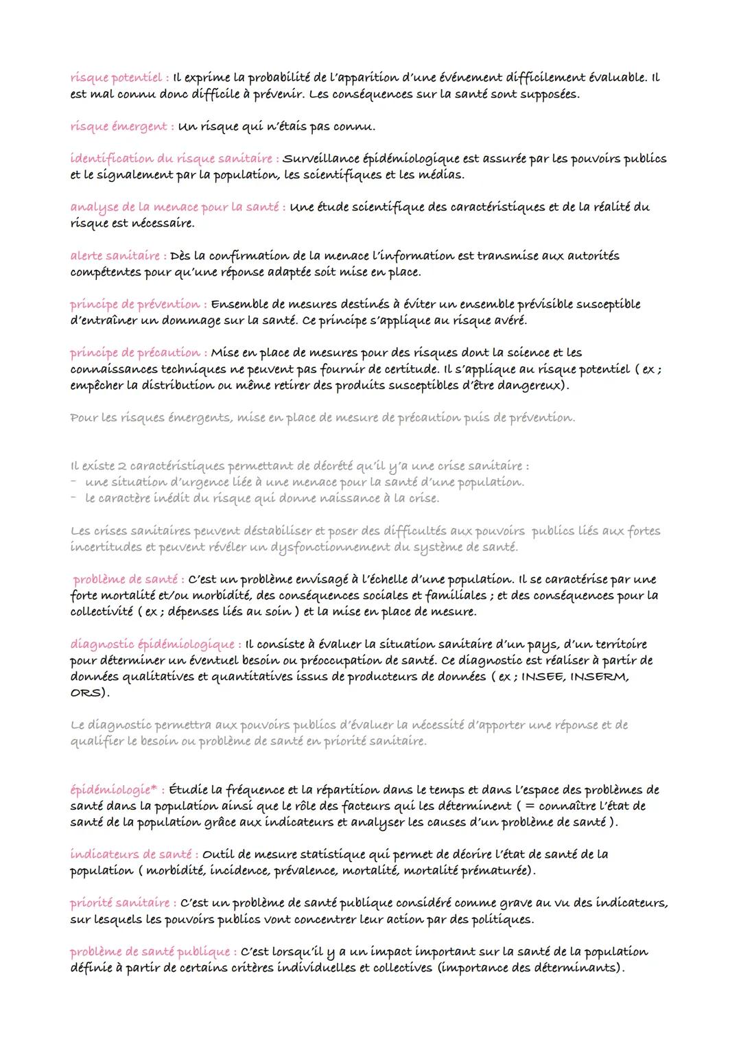 ST2S
sanitaire
définition :
santé selon l'OMS: La santé est un état de complet bien-être physique, mental et social, et ne
consiste pas seul