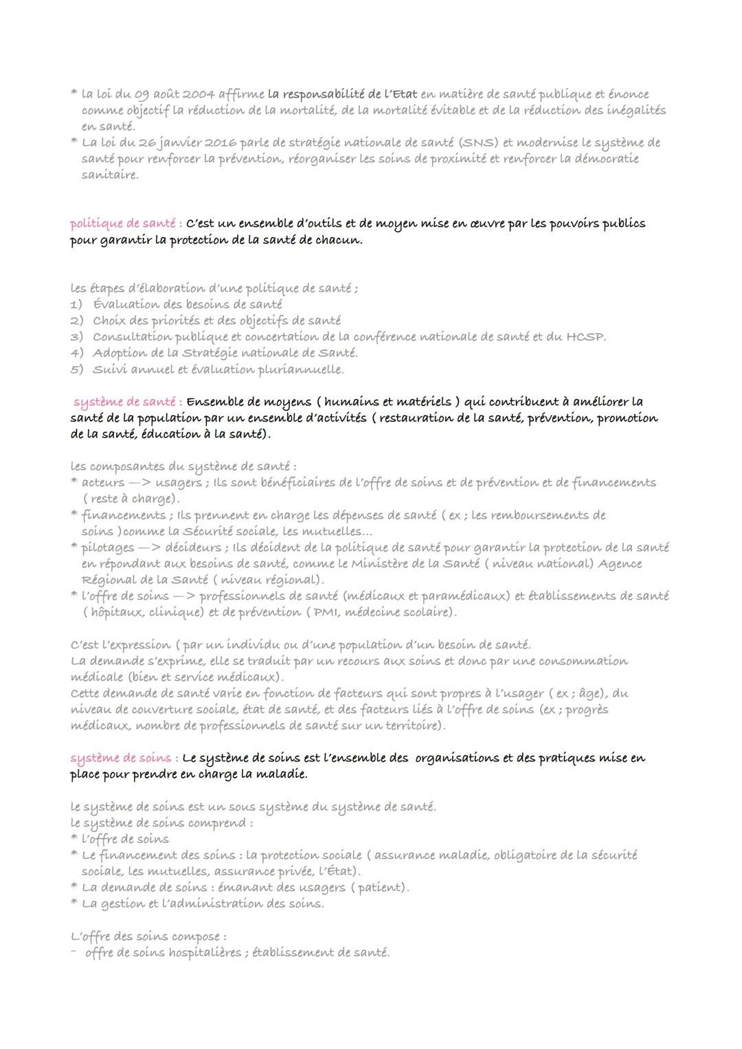 ST2S
sanitaire
définition :
santé selon l'OMS: La santé est un état de complet bien-être physique, mental et social, et ne
consiste pas seul