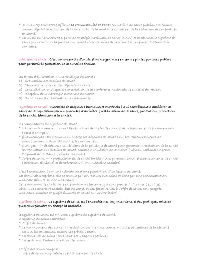 ST2S
sanitaire
définition :
santé selon l'OMS: La santé est un état de complet bien-être physique, mental et social, et ne
consiste pas seul