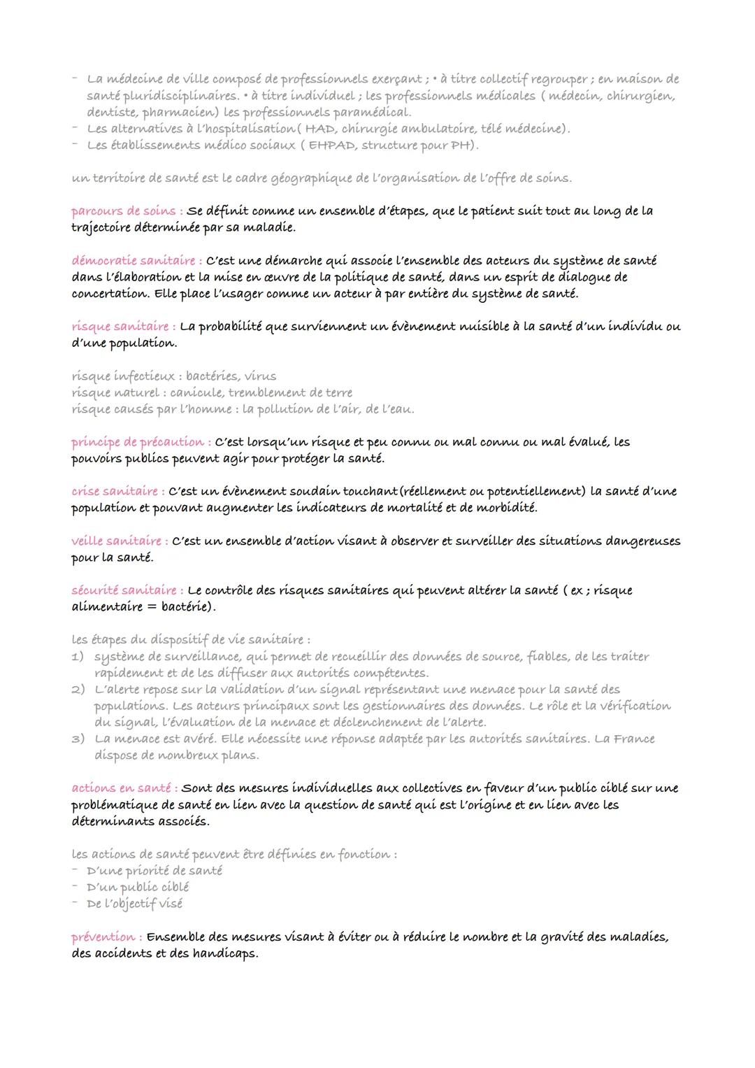 ST2S
sanitaire
définition :
santé selon l'OMS: La santé est un état de complet bien-être physique, mental et social, et ne
consiste pas seul