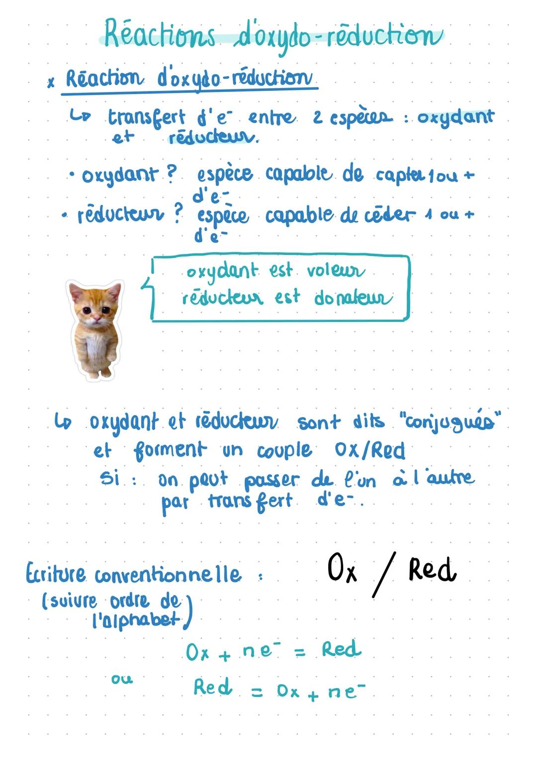 Réaction oxydo-réduction