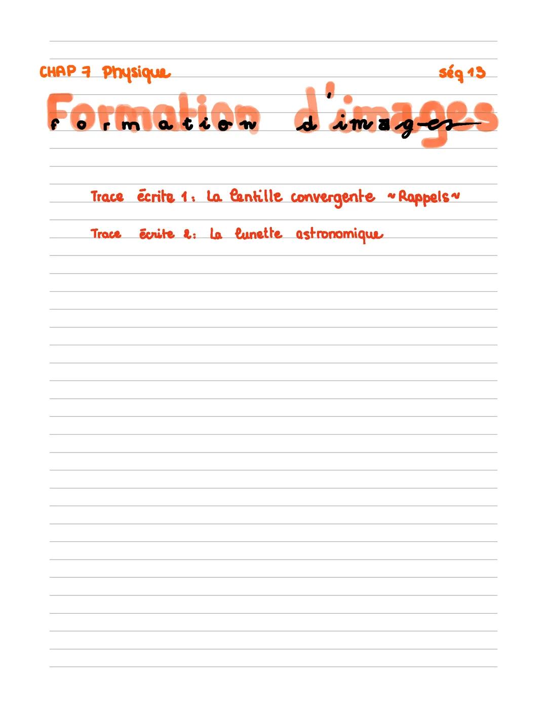 Formation d'images