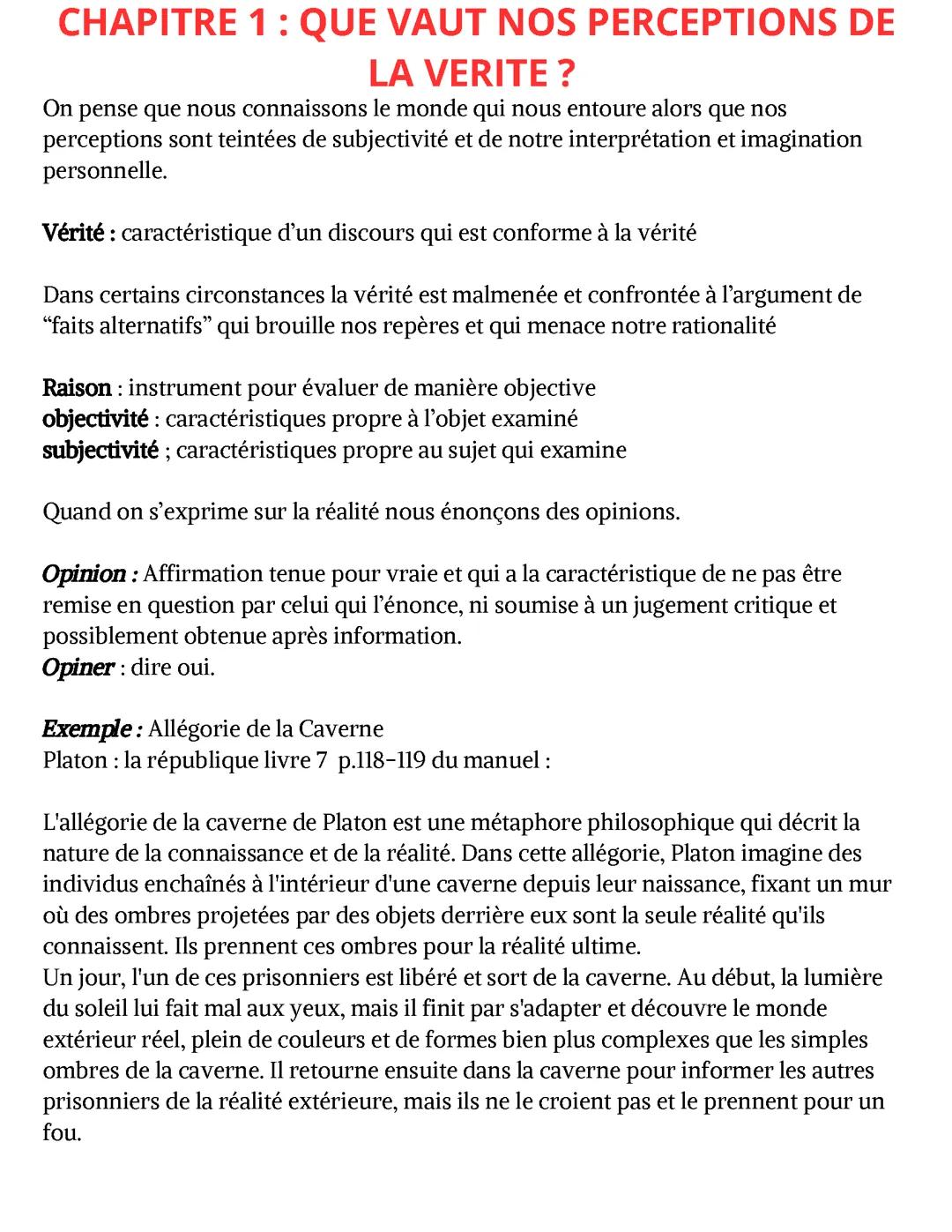 La vérité / philosophie