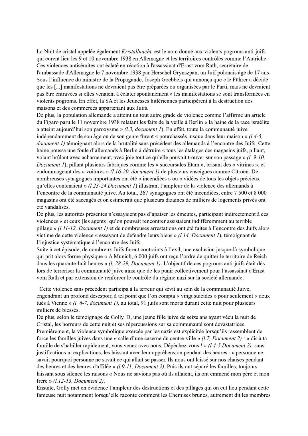 25.10.23
# La nuit de Cristal
Après la première guerre mondiale (1914-1918), l'Allemagne est ruinée à la fois politiquement et
économiquem