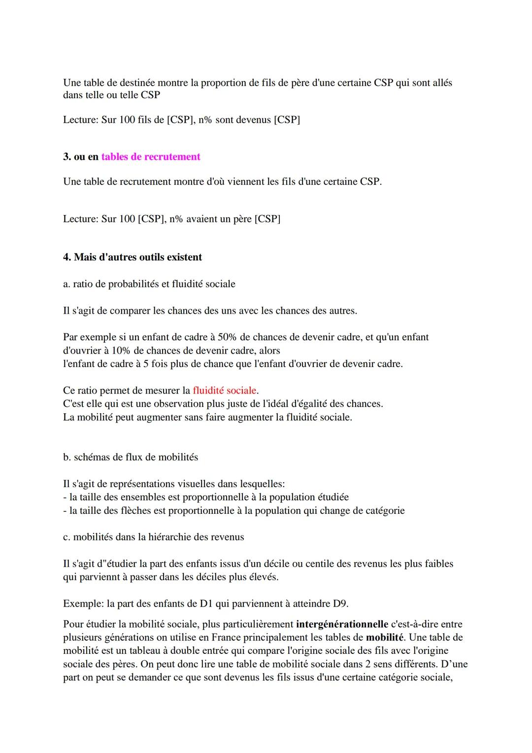 # Mobilité sociale
I. Quelles sont les mobilités sociales ?
A. Quelles sont les différentes formes de mobilités sociales ?
1. La mobilité