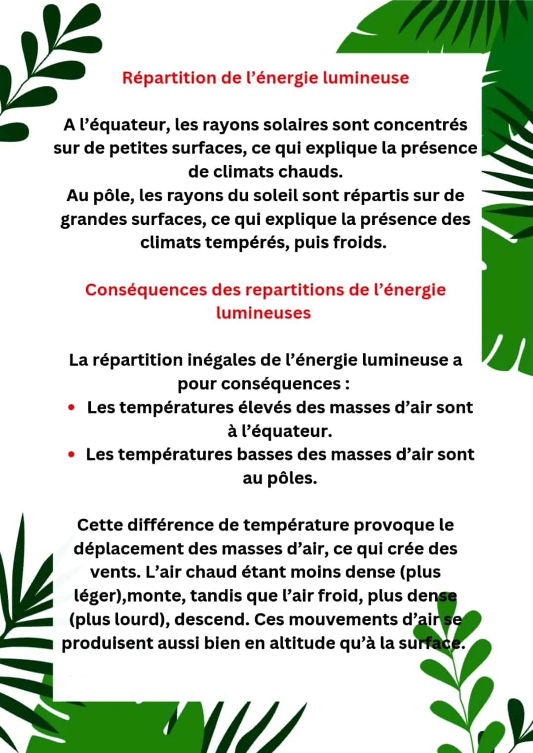 # Météo et
climat
Définition
La météorologie est l'étude des températures et des
precipitations (neiges, grêles, pluie) à court termes
sur