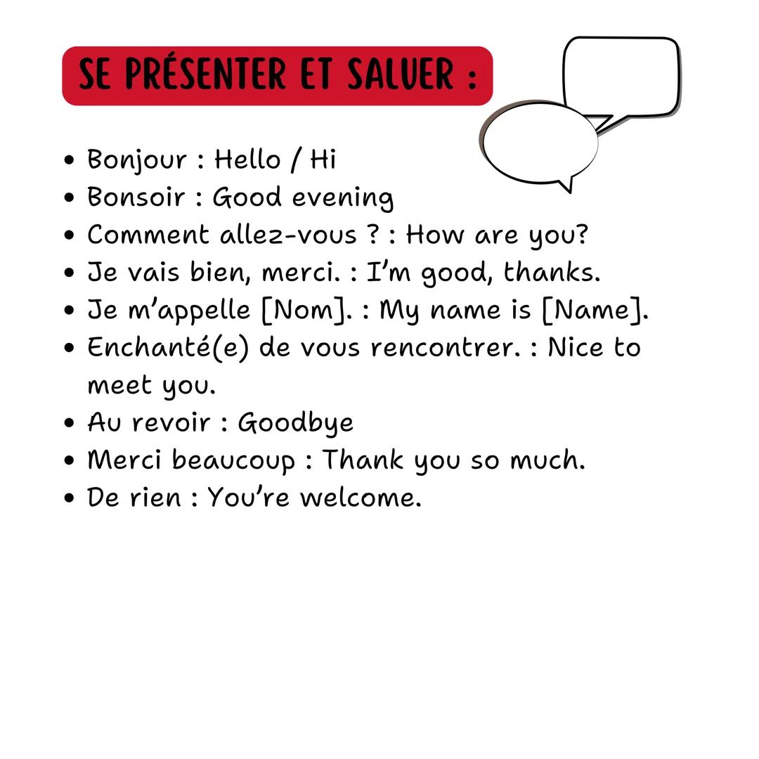 # FICHE DE SURVIE
POUR UN VOYAGE AUX
ETAT UNIS # SE PRÉSENTER ET SALVER :
* Bonjour: Hello / Hi
* Bonsoir : Good evening
* Comment