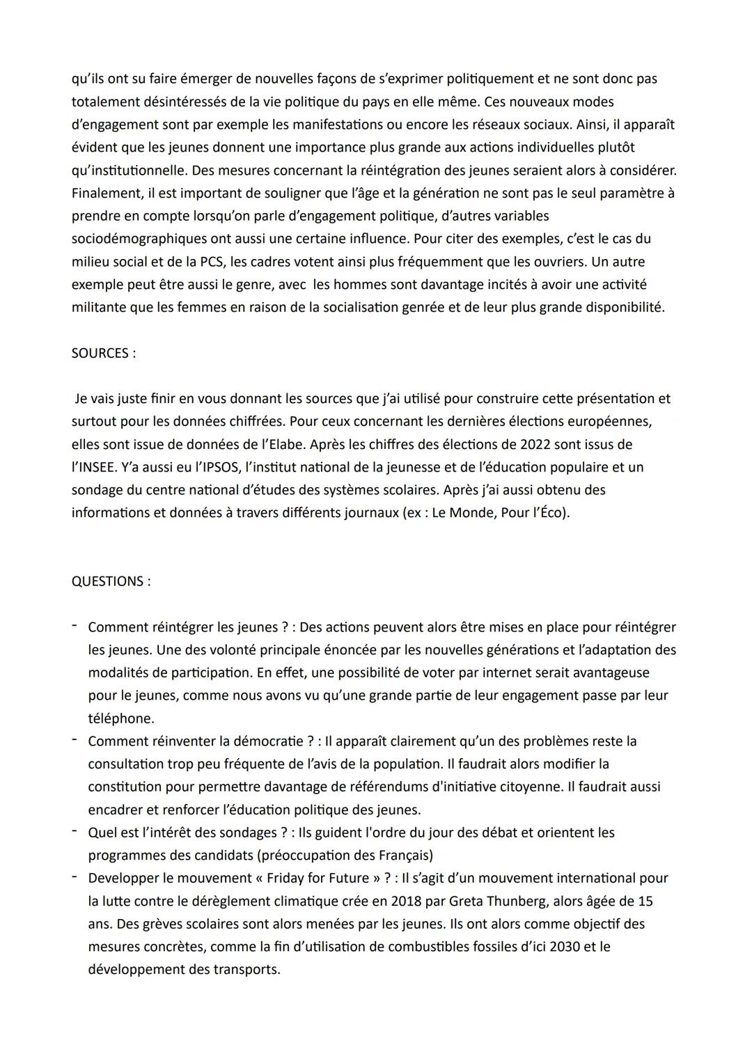 # SUJET: LES JEUNES ET L'ENGAGEMENT POLITIQUE: LE DIVORCE ?
INTRODUCTION:
Je suis ici aujourd'hui pour vous proposez une analyse du compor