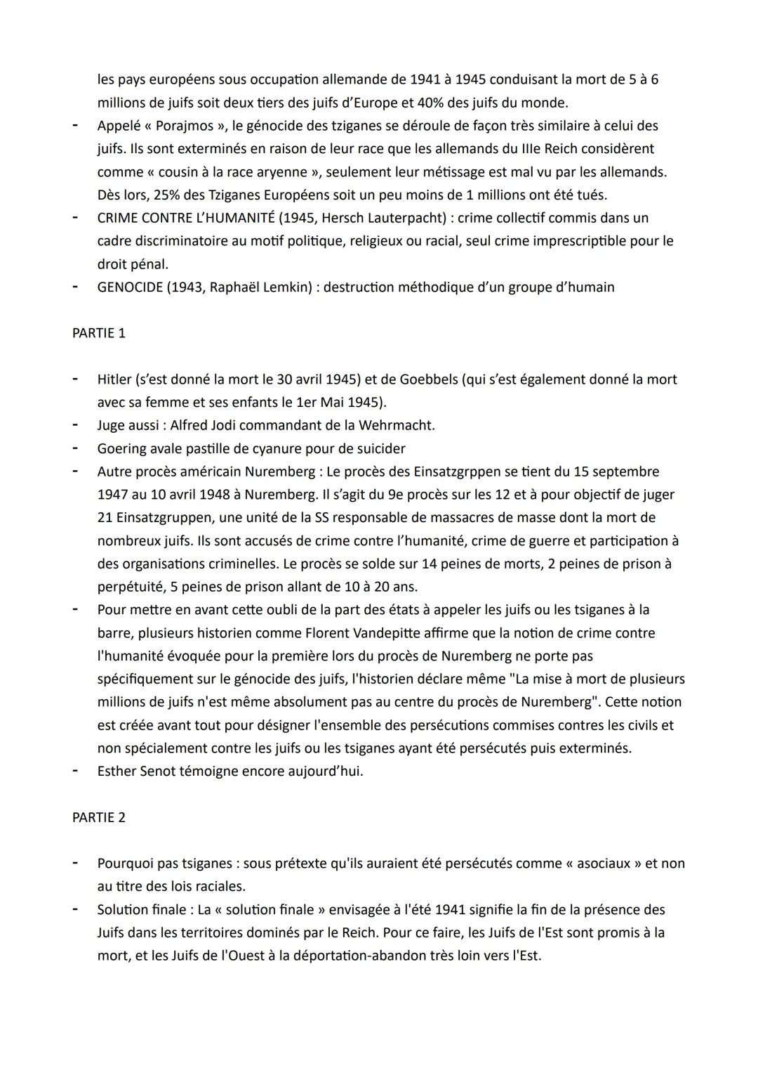 # SUJET: COMMENT LES PROCÈS DU GÉNOCIDE DES JUIFS ET DES TSIGANES ONT PERMIS DE
L'INSCRIRE DANS LA MÉMOIRE COLLECTIVE ?
INTRODUCTION:
Aprè