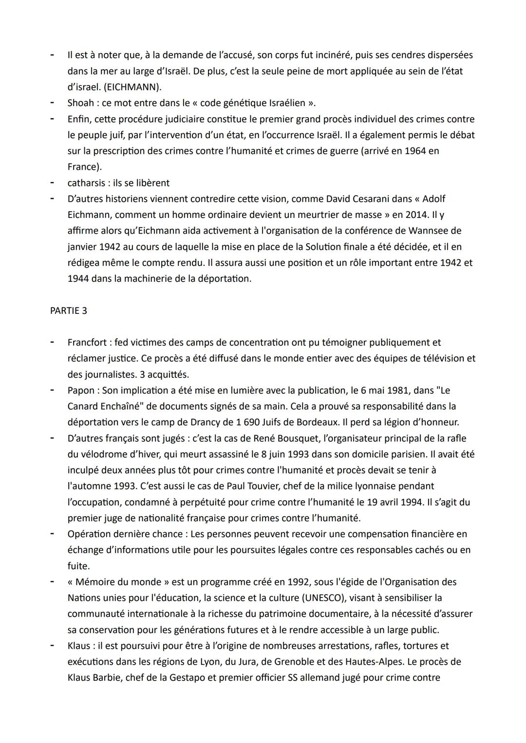 # SUJET: COMMENT LES PROCÈS DU GÉNOCIDE DES JUIFS ET DES TSIGANES ONT PERMIS DE
L'INSCRIRE DANS LA MÉMOIRE COLLECTIVE ?
INTRODUCTION:
Aprè